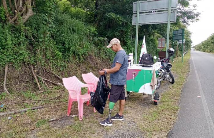 Entrada a Quebrada Grande  Foto: Albán Jiménez  13 de setiembre 2022