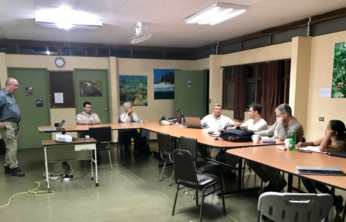 Presentación Monitoreo de Jaguares y vertebrados en ACG por Eduardo Carrillo, Sector Santa Rosa, 27 de enero 2018, Fotografía: Roger Blanco